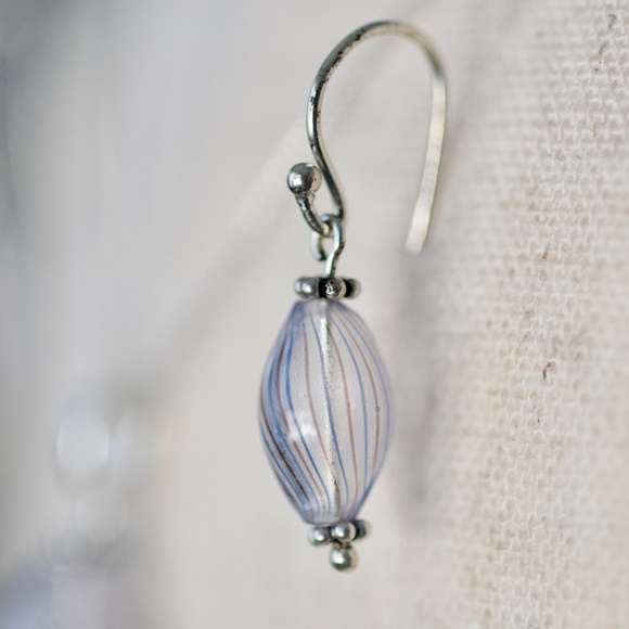 MWS 925 Italy Hand Made Glass Necklace and Earring Set - Picture 10 of 11